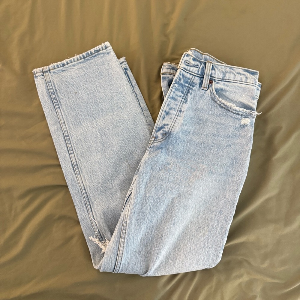 Abercrombie the dad high rise Light Blue Denim Jeans short